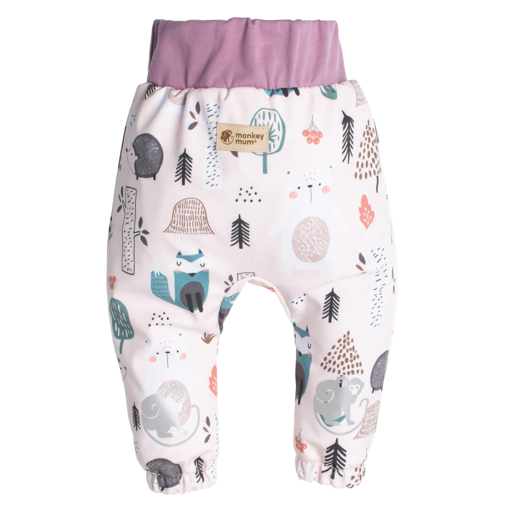 Otroške softshell hlače z membrano Monkey Mum® - Dnevne živalice