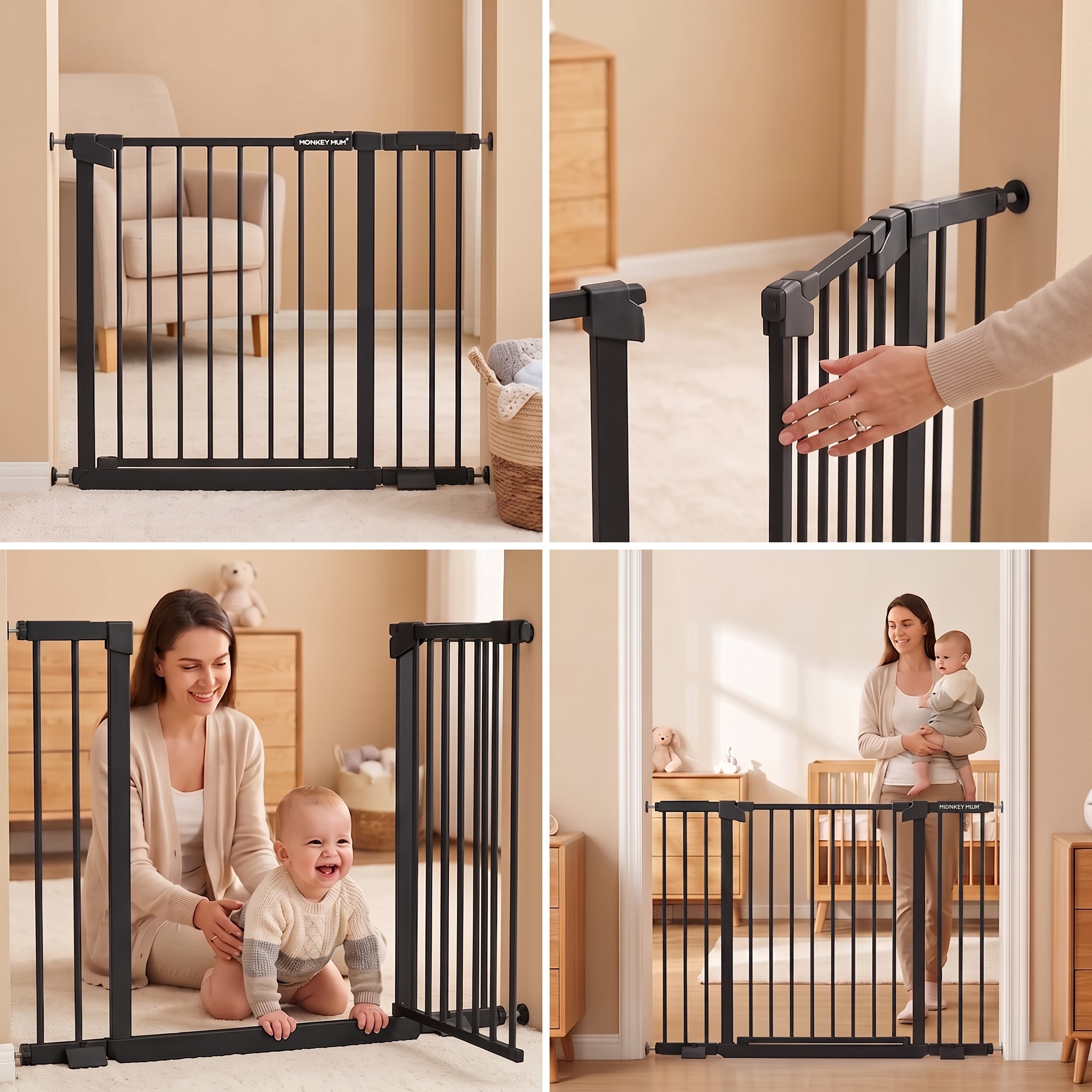 Varnostna ograja Monkey Mum® – Črna