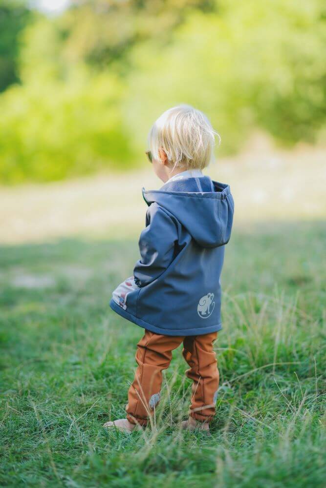 Otroške softshell hlače z membrano Monkey Mum® - Jesensko listje