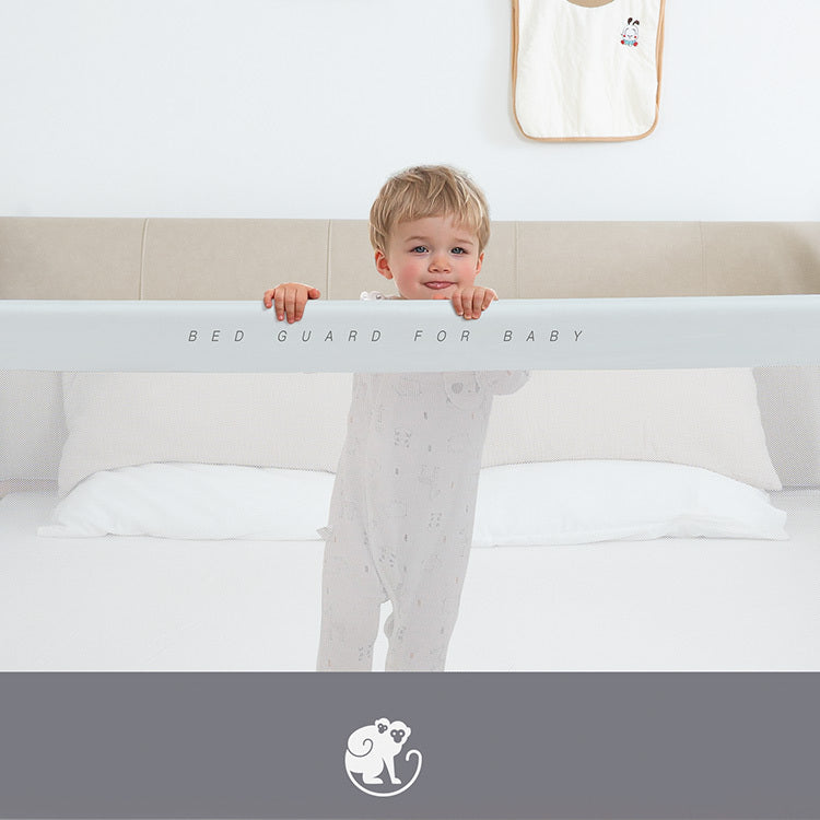 Posteljna ograja Monkey Mum® Popular - svetlo siva