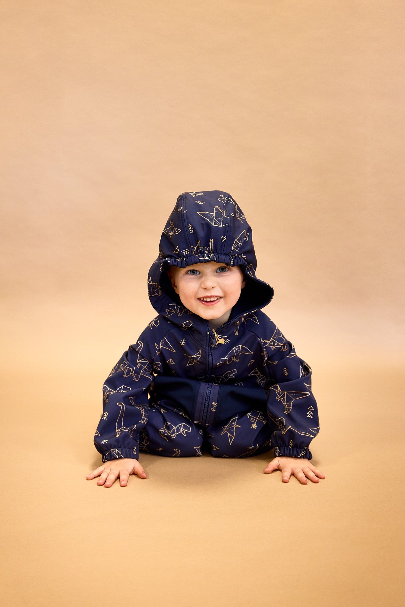 Monkey Mum® Softshell kombinezon z membrano – Nočno nebo z živalicami - vel. 98/104, 110/116