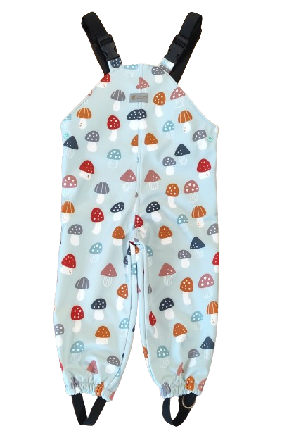 Monkey Mum® softshell bretelne hlače z membrano - Pisané mušnice