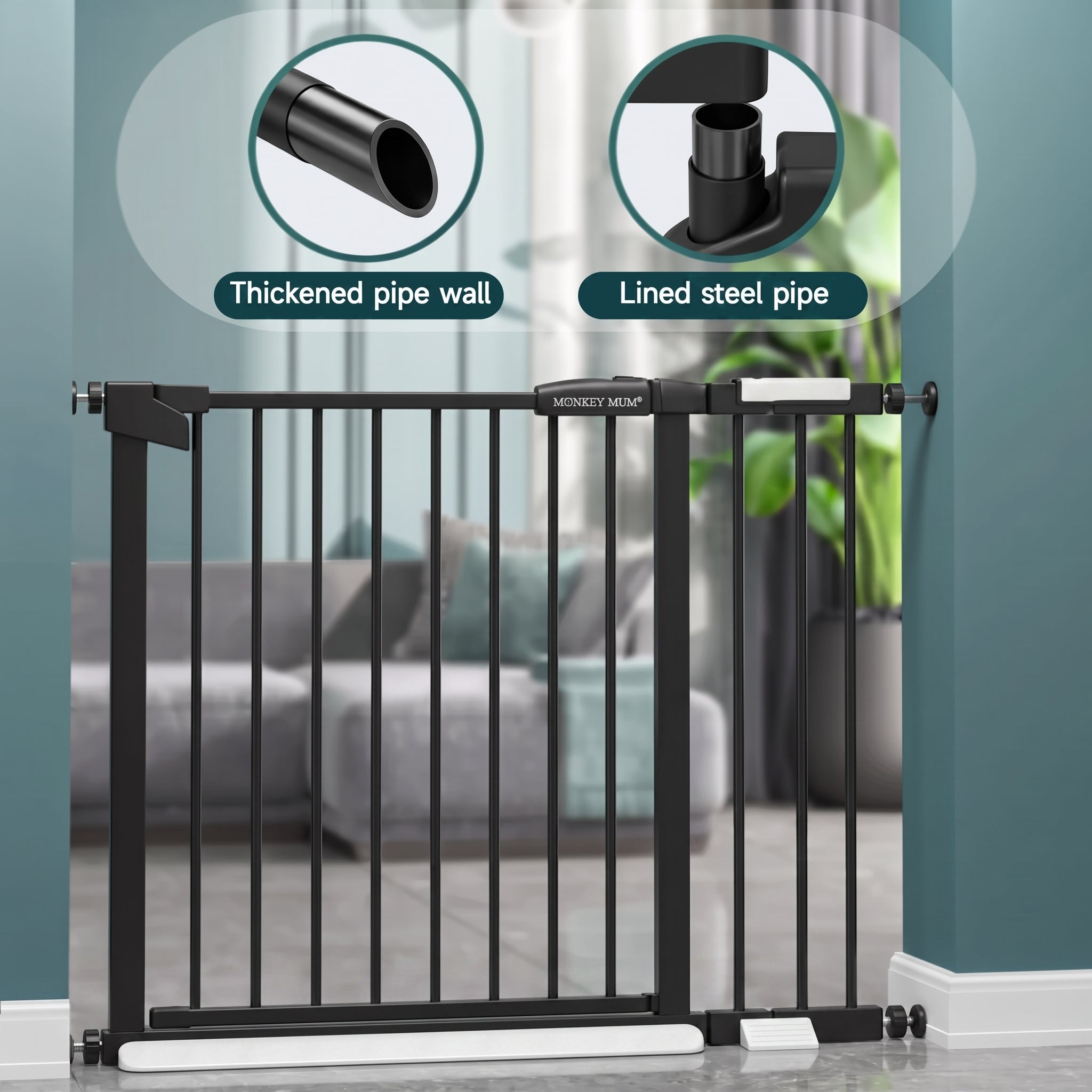 Varnostna ograja Monkey Mum® – Črna