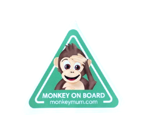 Nalepka za avto Monkey Mum® - Zelena