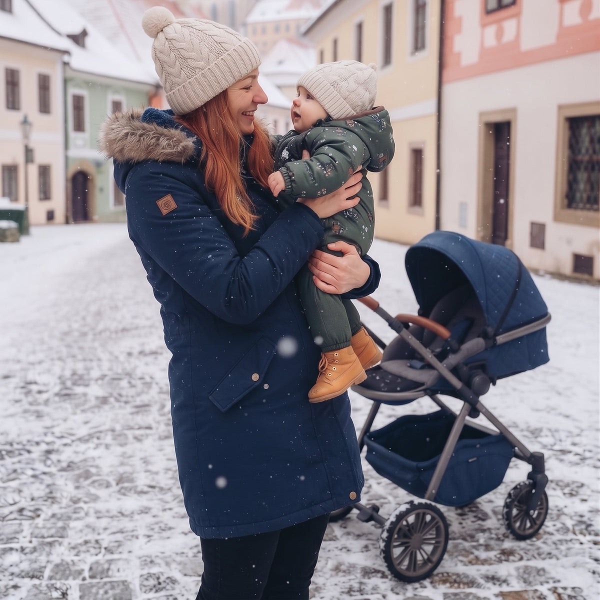 Monkey Mum® Otroški zimski softshell kombinezon s flisom - Khaki lovec z medvedom - vel.62/68, 74/80