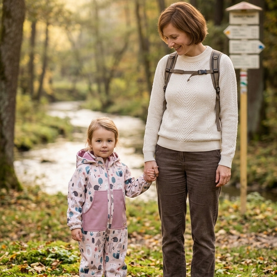 Monkey Mum® softshell kombinezon z membrano – Dnevne živalce - vel. 98/104, 110/116