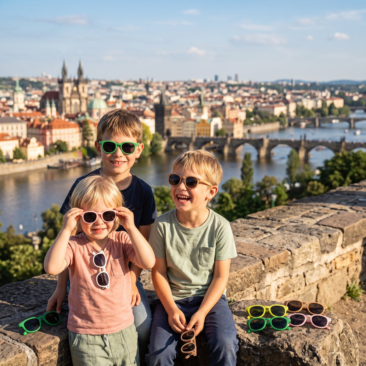 Otroška sončna očala Monkey Mum® - Tigrasta bistrost - več barv