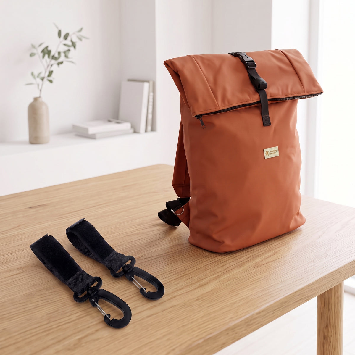 Monkey Mum® Softshellový batoh na kočík – Jesenné lístie