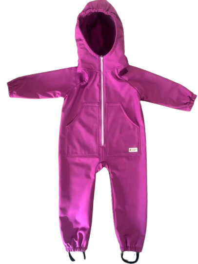 Monkey Mum® softshell kombinezon z membrano – Sočna malina - vel. 98/104, 110/116
