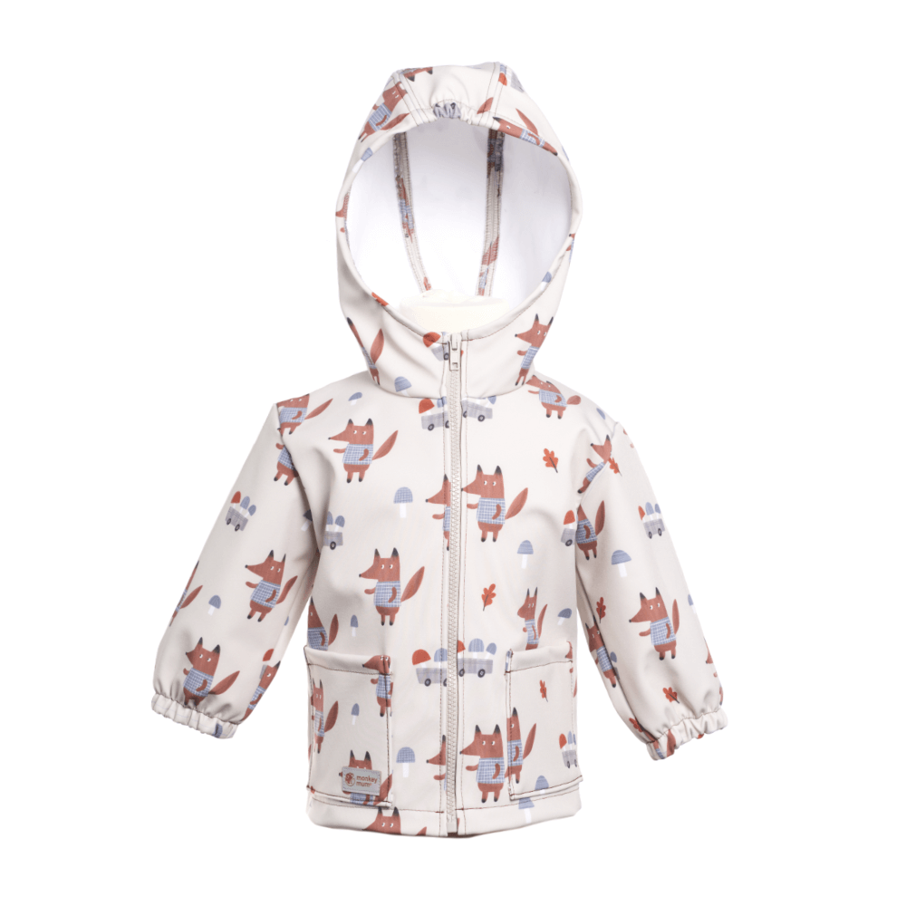 Otroška softshell jakna z membrano Monkey Mum® - Lisice na gobah