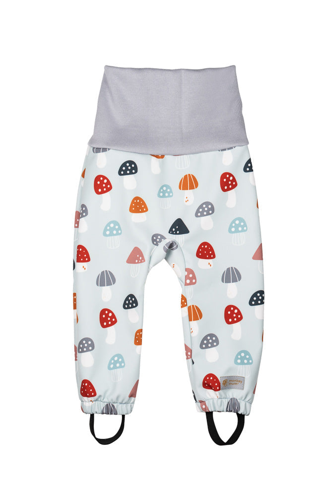 Otroške rastoče softshell hlače z membrano Monkey Mum® - Pisana mušnica