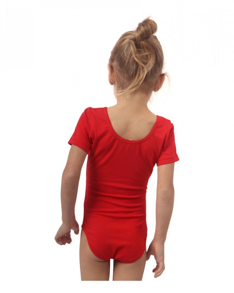 Dekliški dres za balet, gimnastiko, rdeč