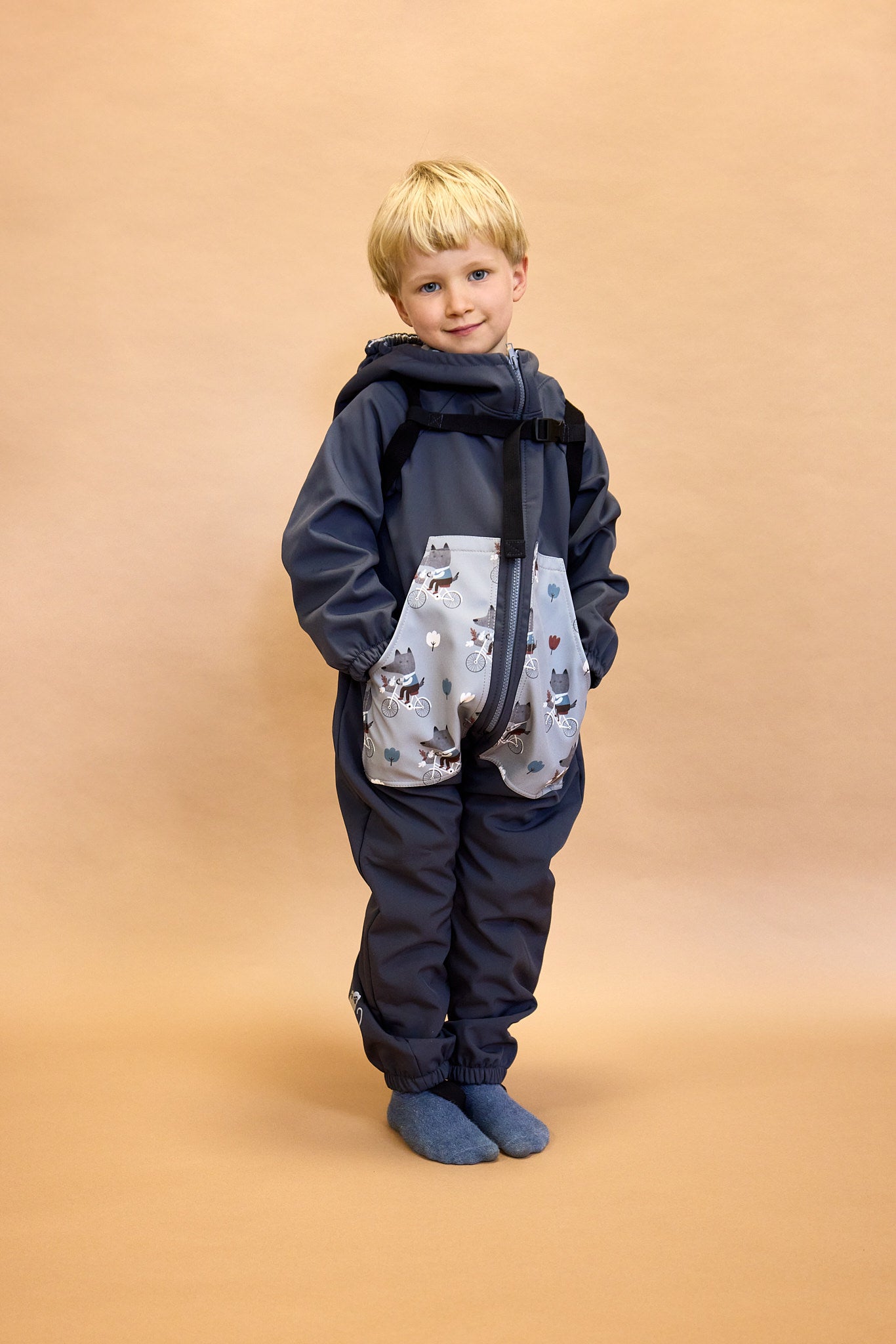 Monkey Mum® softshell kombinezon z membrano – Dnevne živalce - vel. 98/104, 110/116