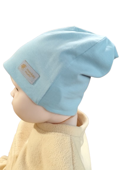 Kapa Monkey Mum® - Svetlo modra