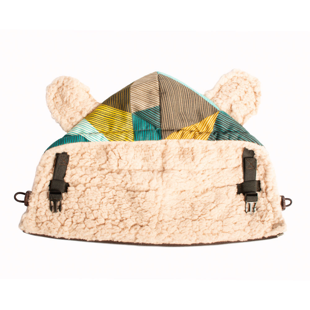 Monkey Mum® Topla kapuca za nosilko Carrie - Čar geometrije