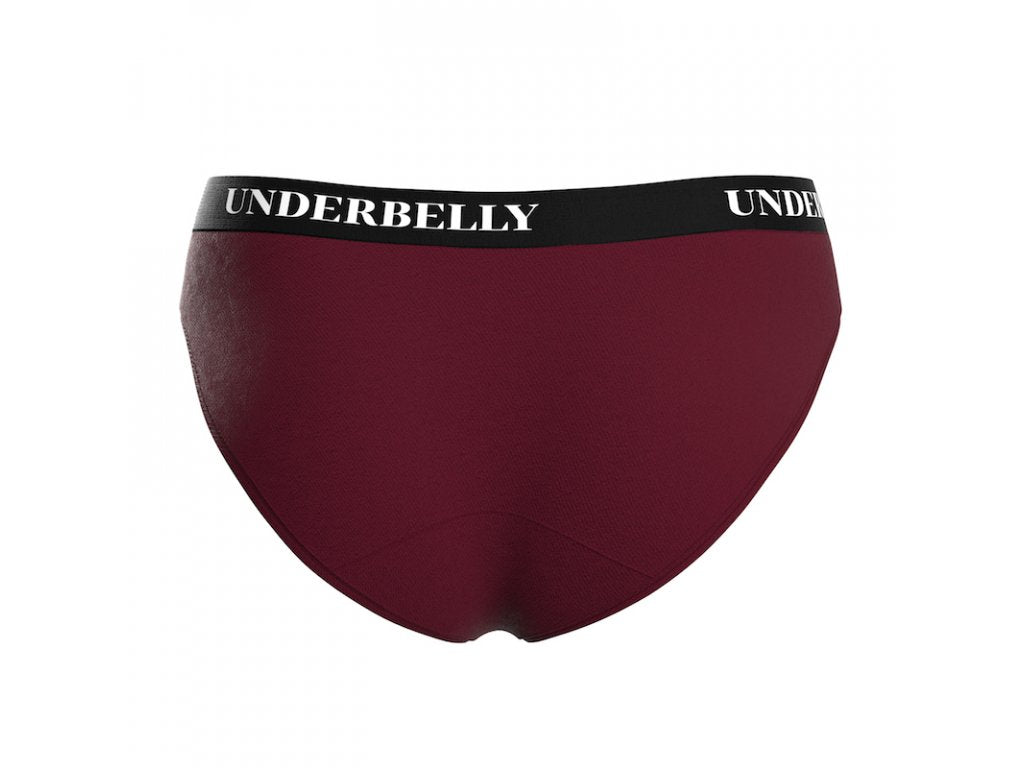 Menstrualne spodnjice Underbelly univers, Šibkejša menstruacija - bordo