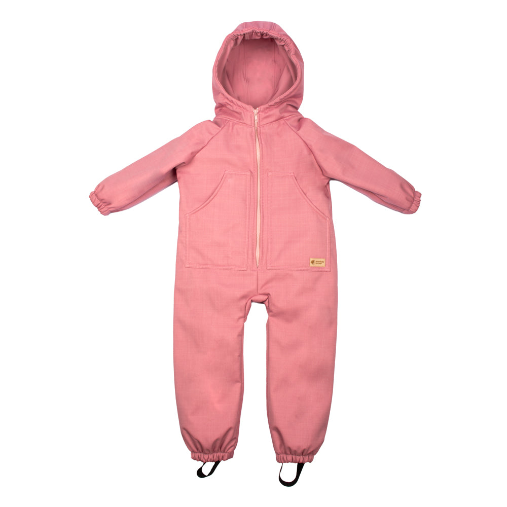 Monkey Mum® Otroški zimski softshell kombinezon s flisom - Rožnata ovčka - vel. 98/104, 110/116