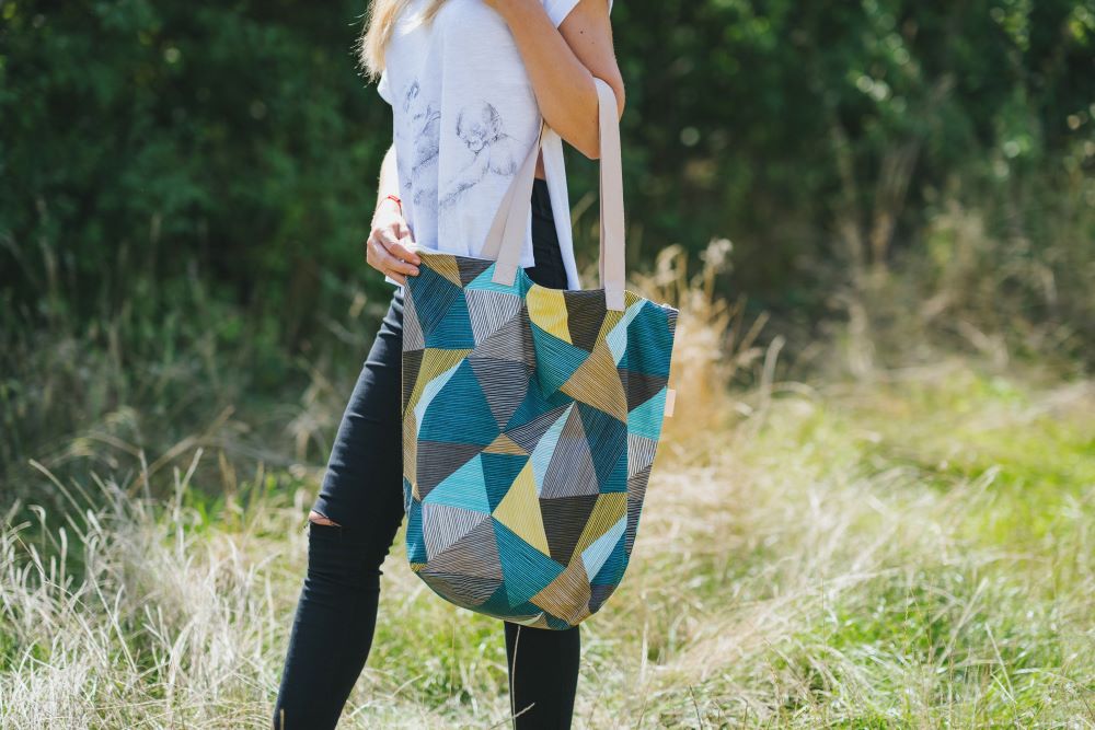 Monkey Mum® Majhna platnena torba za dodatke Carrie - Čar geometrije