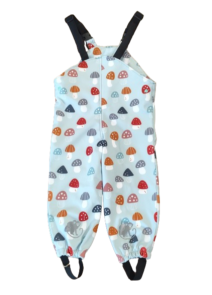 Monkey Mum® softshell bretelne hlače z membrano - Pisané mušnice