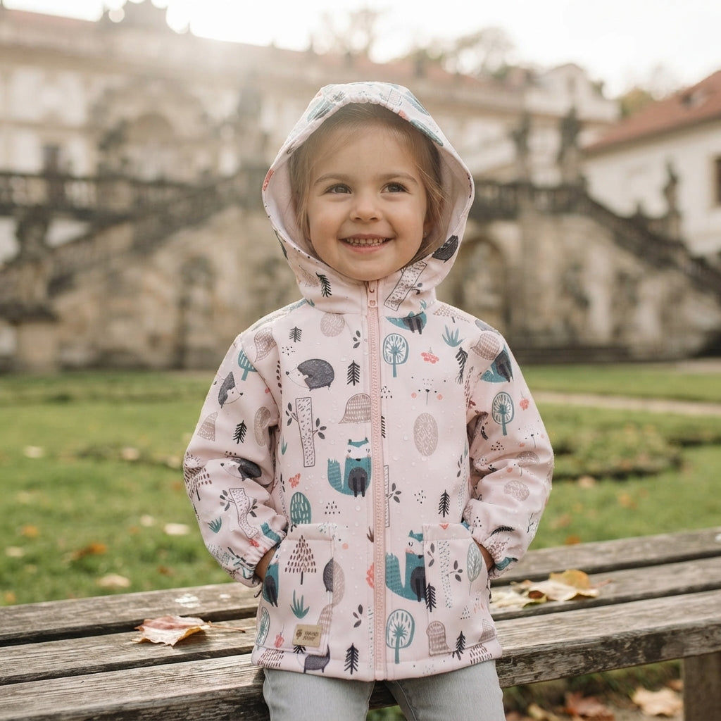 Otroška softshell jakna z membrano Monkey Mum® - Dnevne živalice