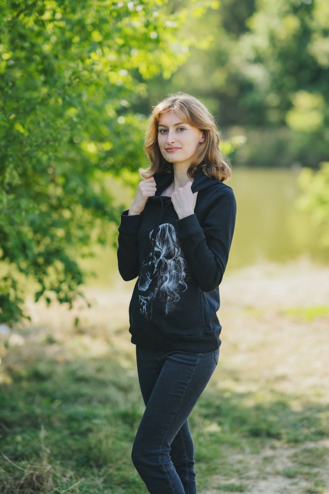 Dojilni pulover Monkey Mum® črn - ljubeča mamica