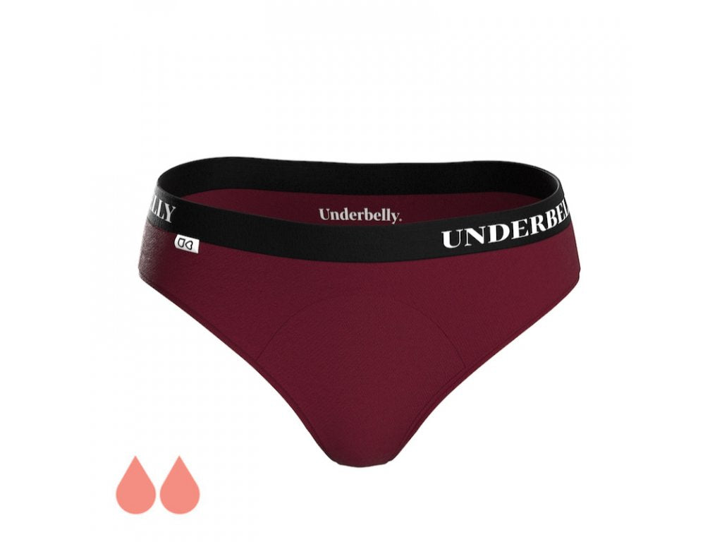 Menstrualne spodnjice Underbelly univers, Šibkejša menstruacija - bordo