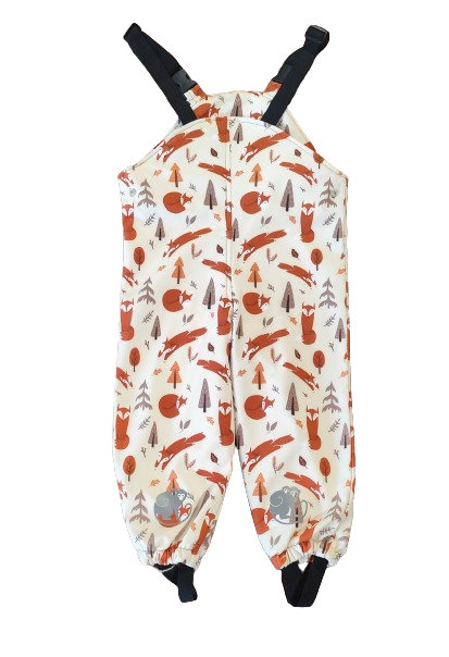 Monkey Mum® softshell bretelne hlače z membrano - Lisja igra