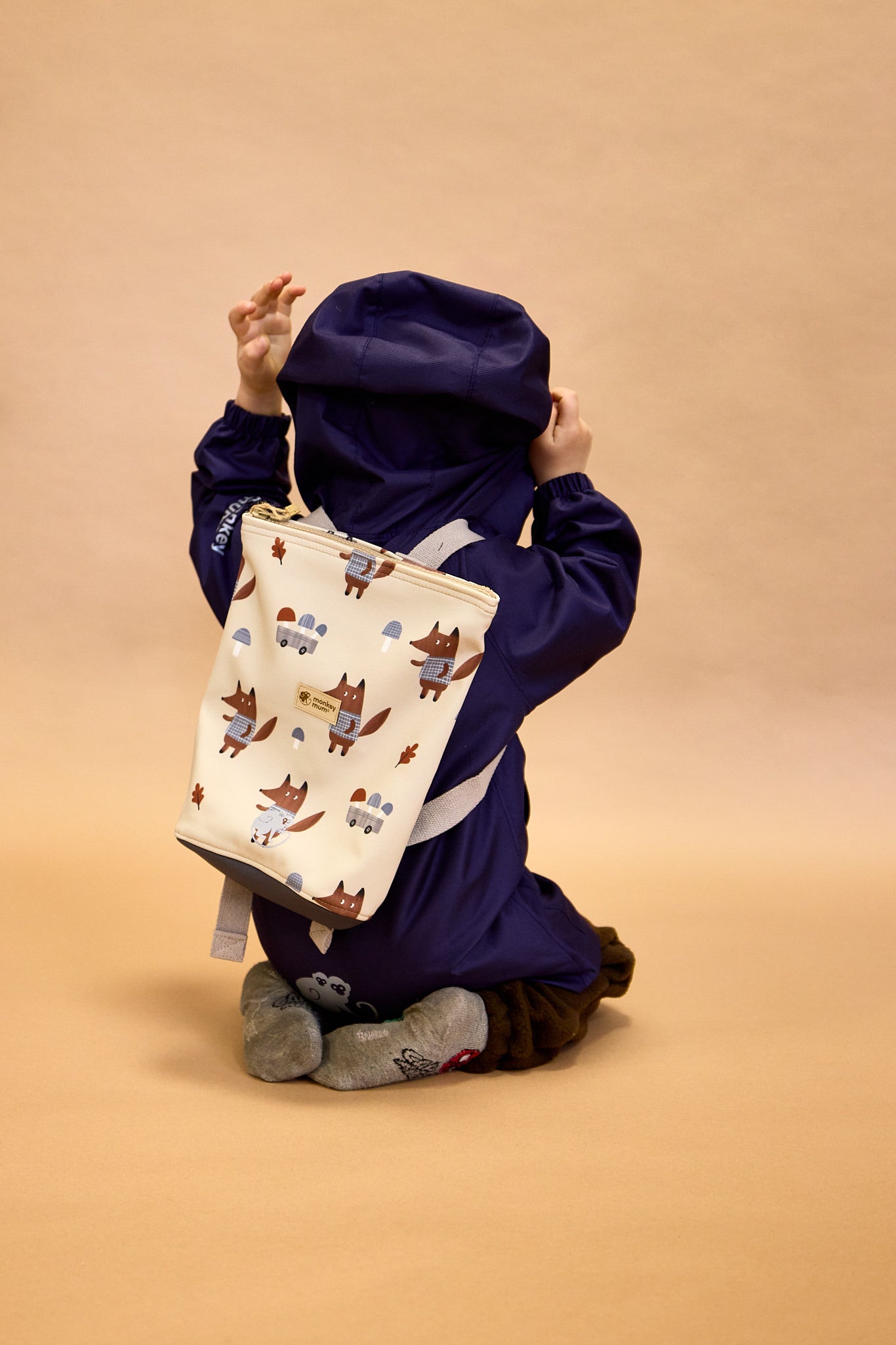 Otroški softshell nahrbtnik Monkey Mum®  - Mucke - Rožnat