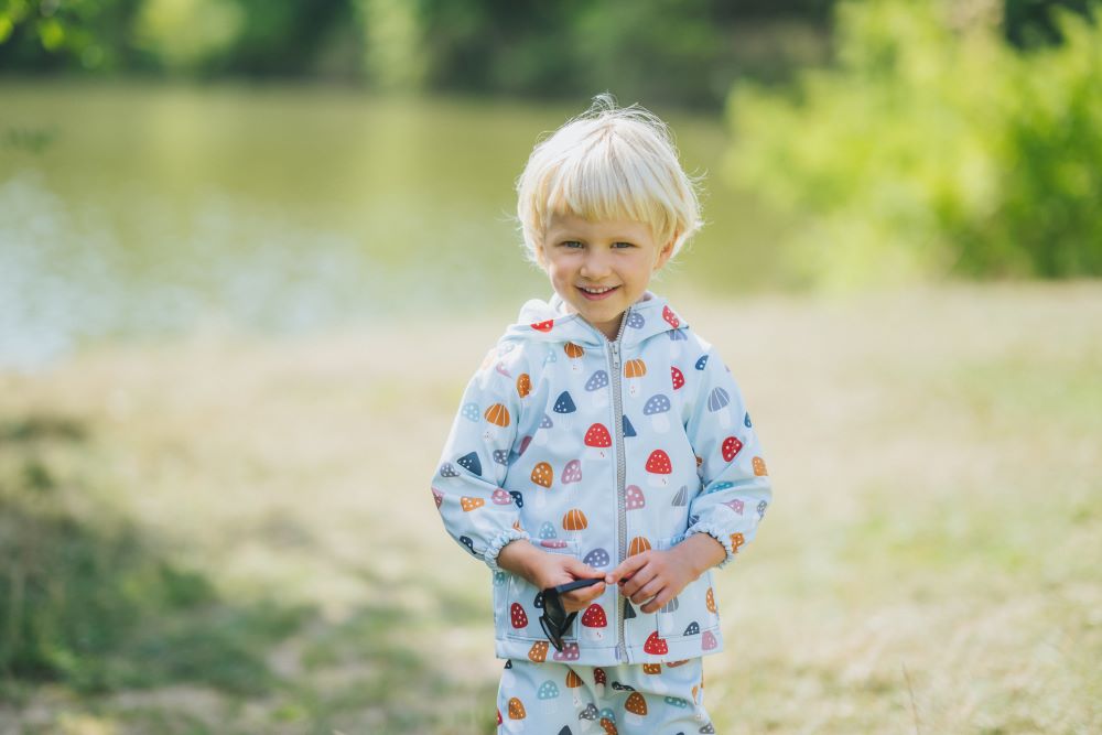 Otroška softshell jakna z membrano Monkey Mum® - Pisana mušnica