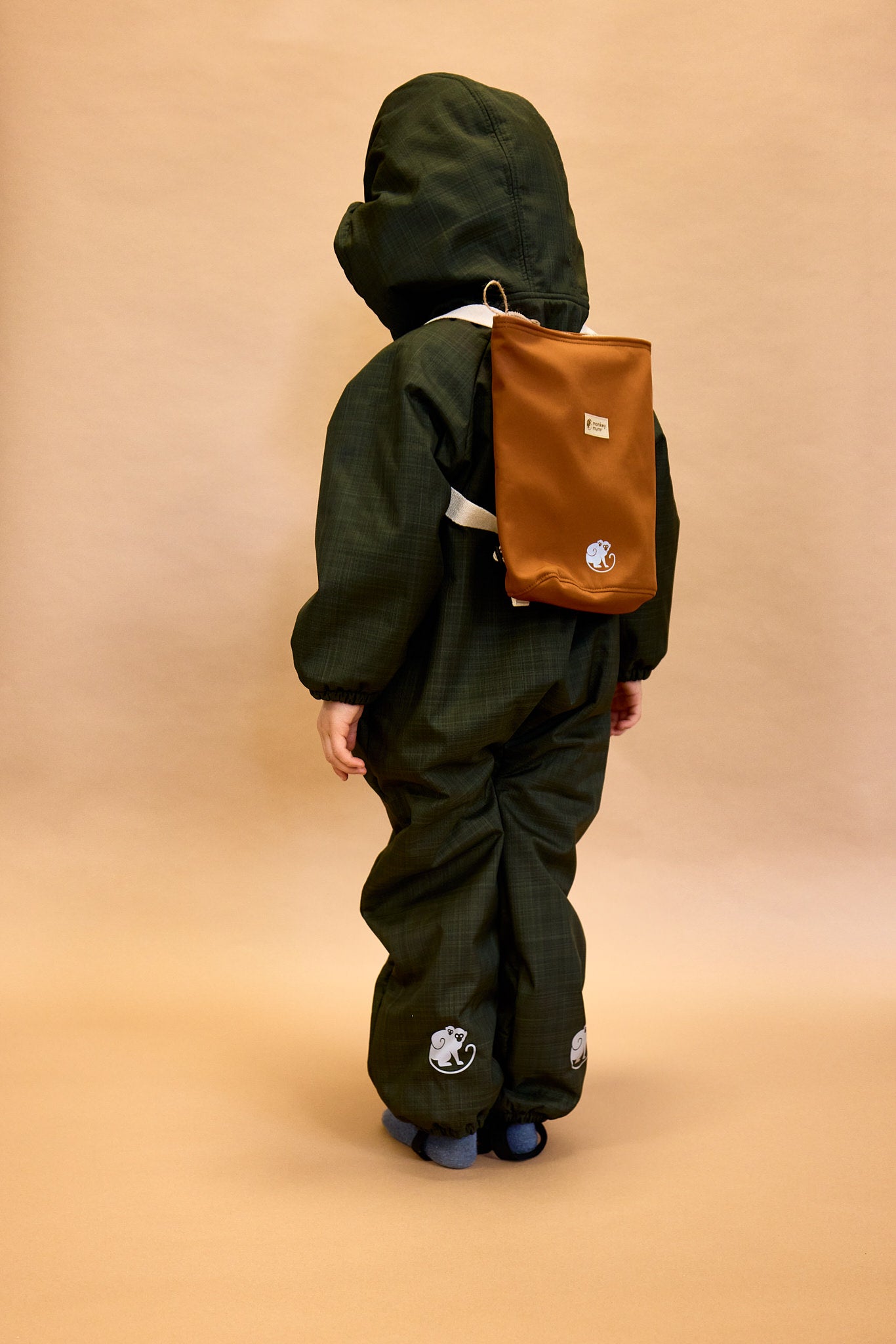 Otroški softshell nahrbtnik Monkey Mum® - Lisice na gobah