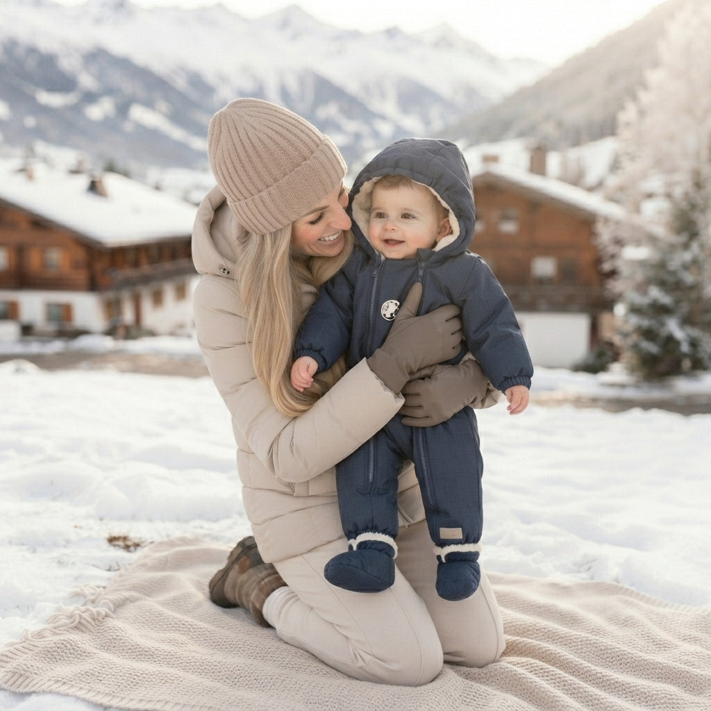 Monkey Mum® Otroški zimski softshell kombinezon s kožuhom - Pravljična večerna pravljica, 2. kakovost - vel. 62/68