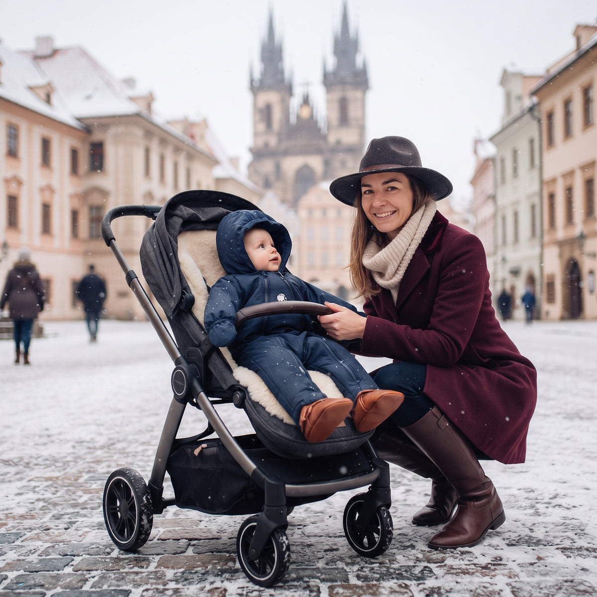 Monkey Mum® Otroški zimski softshell kombinezon s flisom - Pravljični večerniček - vel. 62/68, 74/80