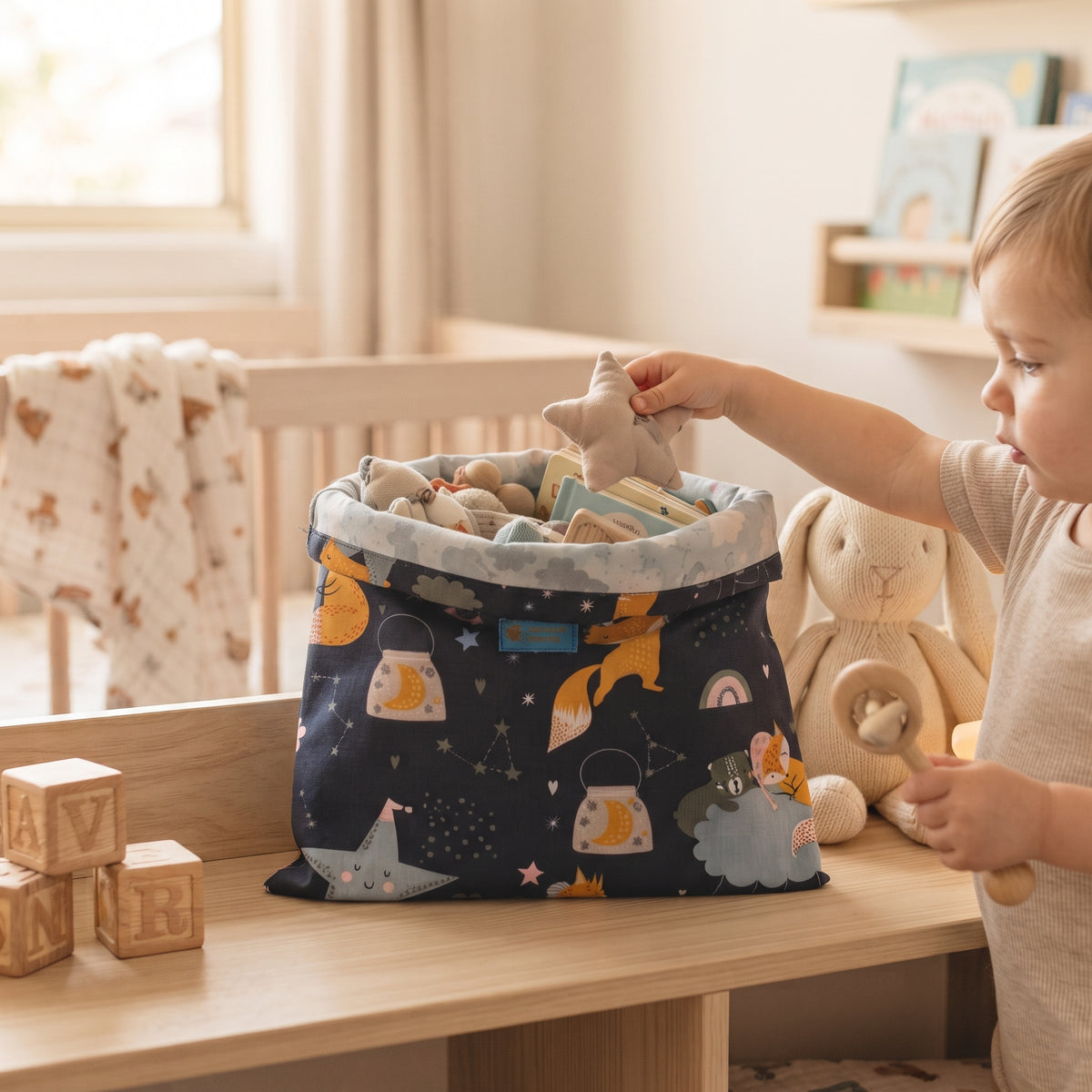 Platnena vrečka Monkey Mum® - Zvezdaste živali