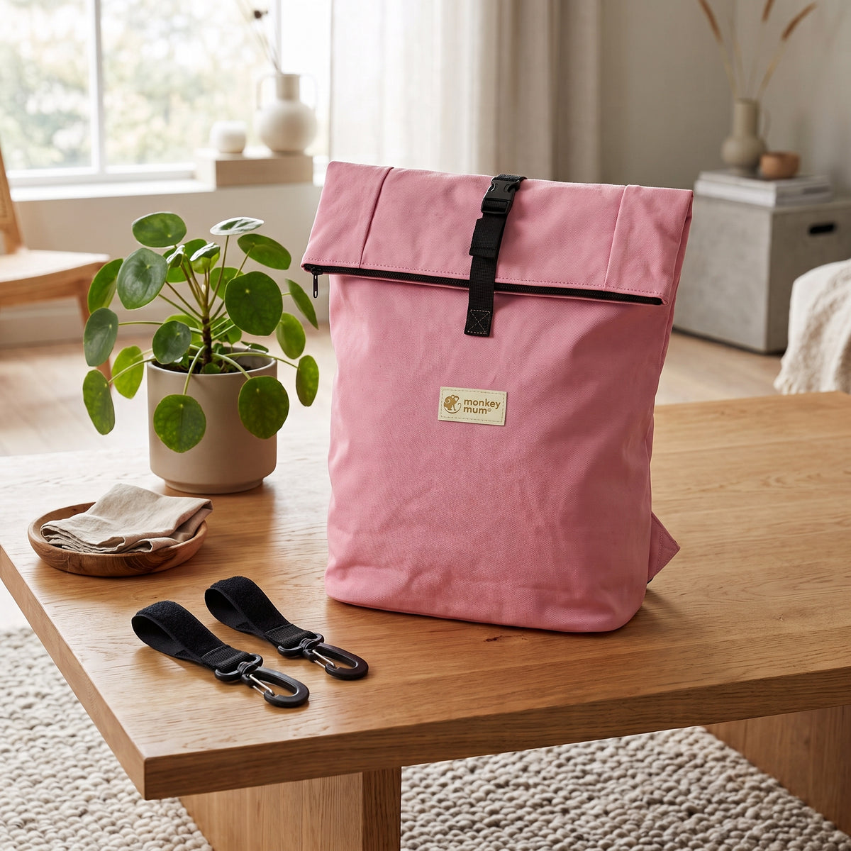 Monkey Mum® Softshell nahrbtnik za otroški voziček – Sladkorna pena