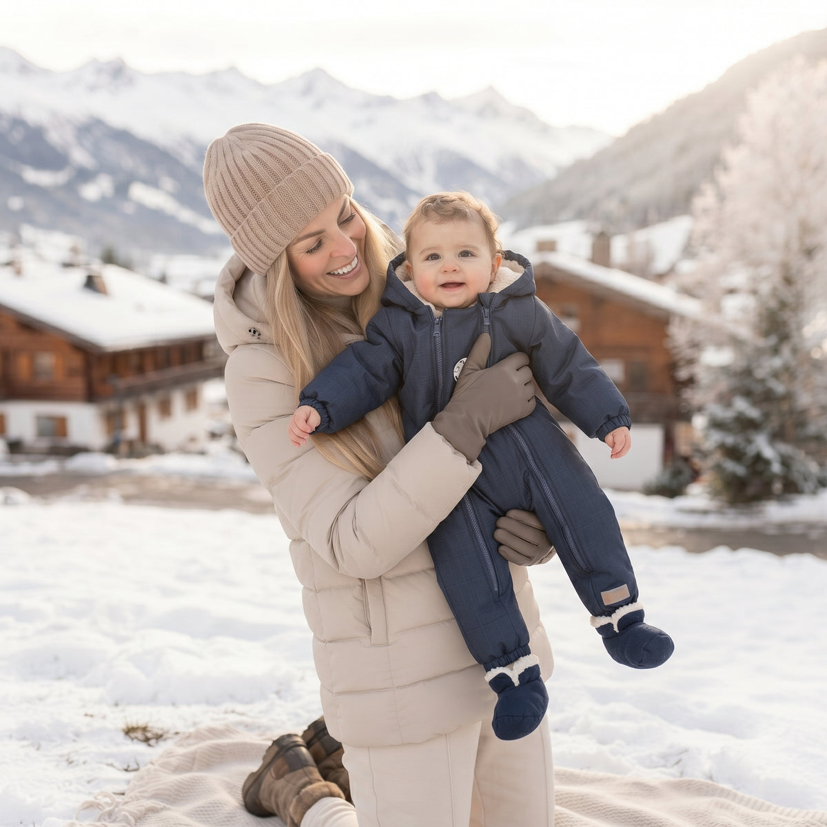 Monkey Mum® Otroški zimski softshell kombinezon s kožuhom - Pravljična večerna pravljica, 2. kakovost - vel. 62/68