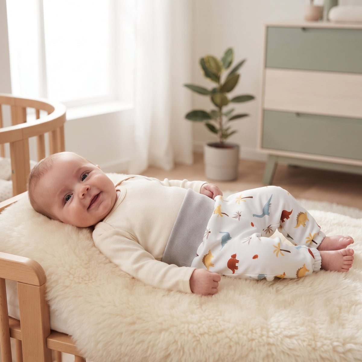 Otroške softshell hlače z membrano Monkey Mum® - Dinozavrska zgodba