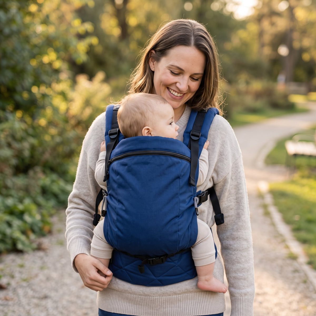 Monkey Mum® Ergonomska rastoča nosilka Carrie - Mornarsko modra