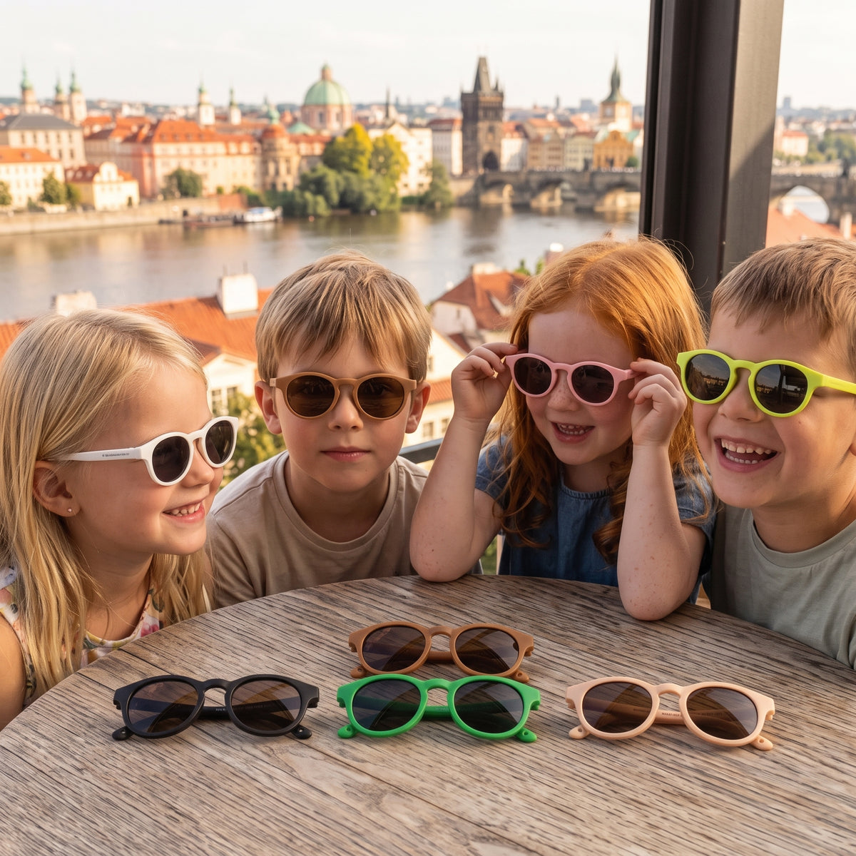 Otroška sončna očala Monkey Mum® - Opičji izraz - več barv