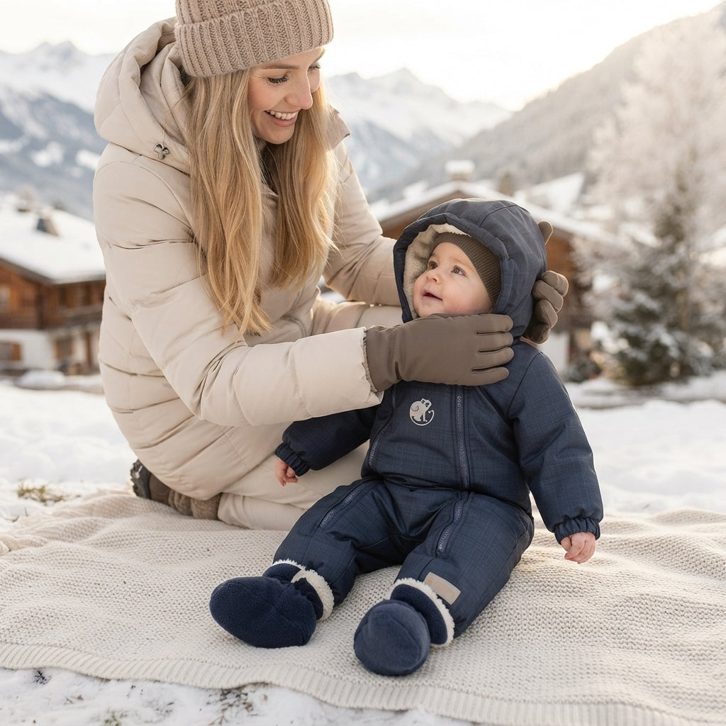Monkey Mum® Otroški zimski softshell kombinezon s kožuhom - Pravljična večerna pravljica, 2. kakovost - vel. 62/68