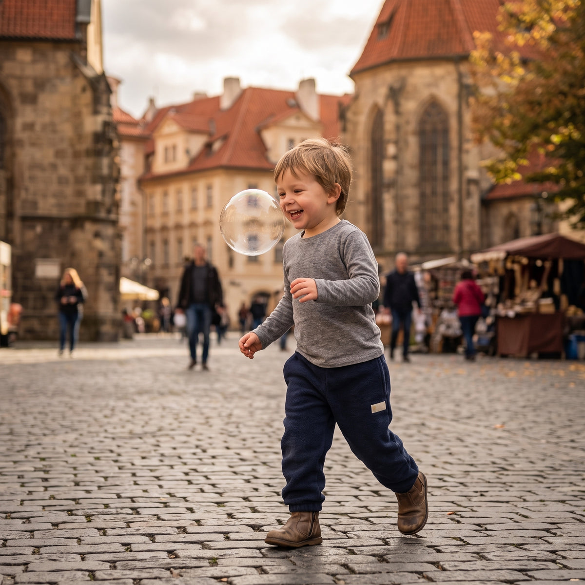 Monkey Mum® flis hlačke - Temno modre