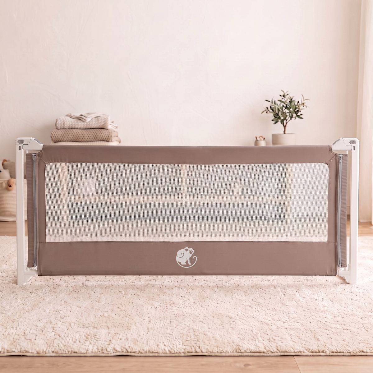 Prevleka za posteljno zaščitno ograjico Monkey Mum® Popular – Temno siva