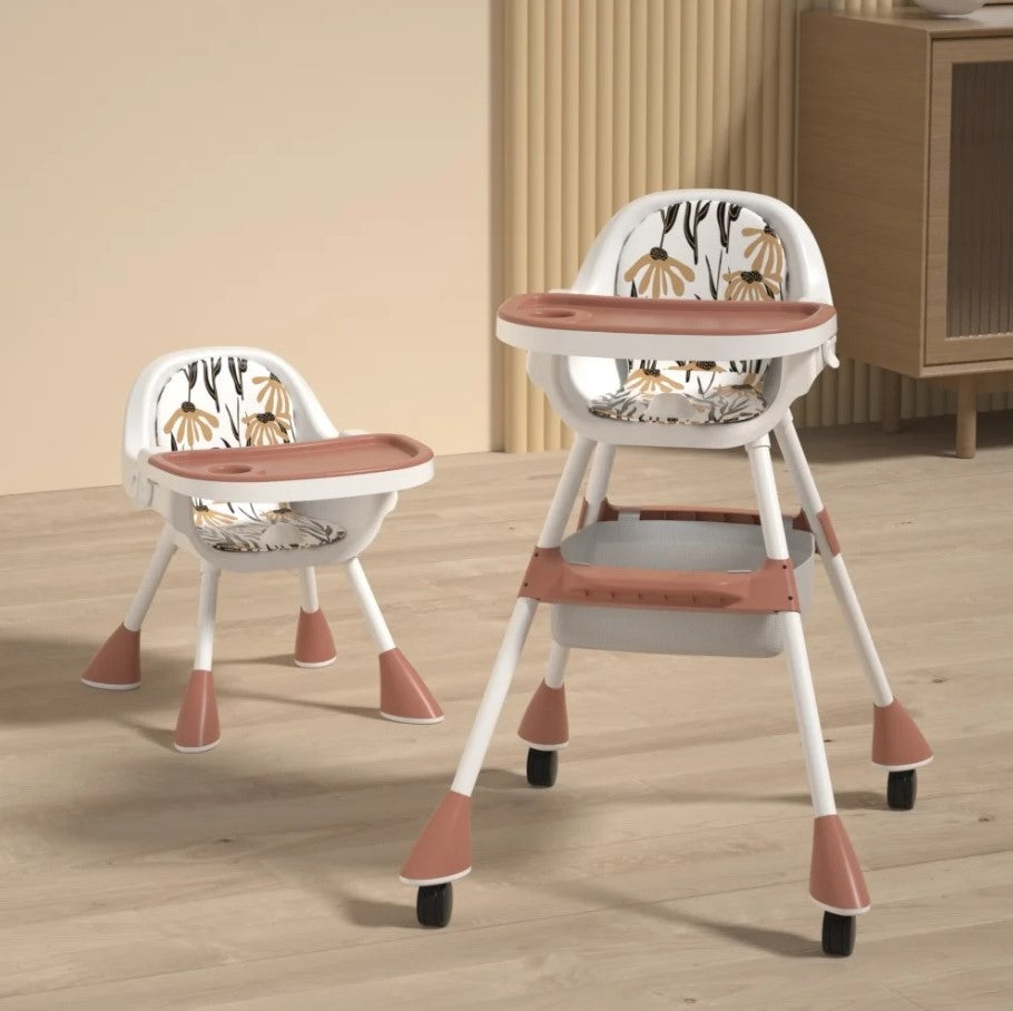 Otroški jedilni stolček 2v1 Simple - Coffee Red - odprt