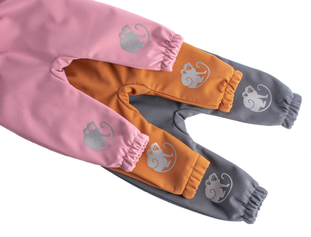Otroške softshell hlače z membrano Monkey Mum® - Sladkorna vata