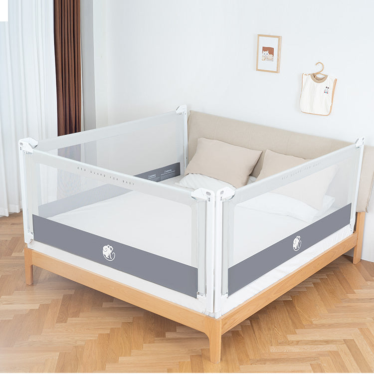 Posteljna ograja Monkey Mum® Popular - svetlo siva