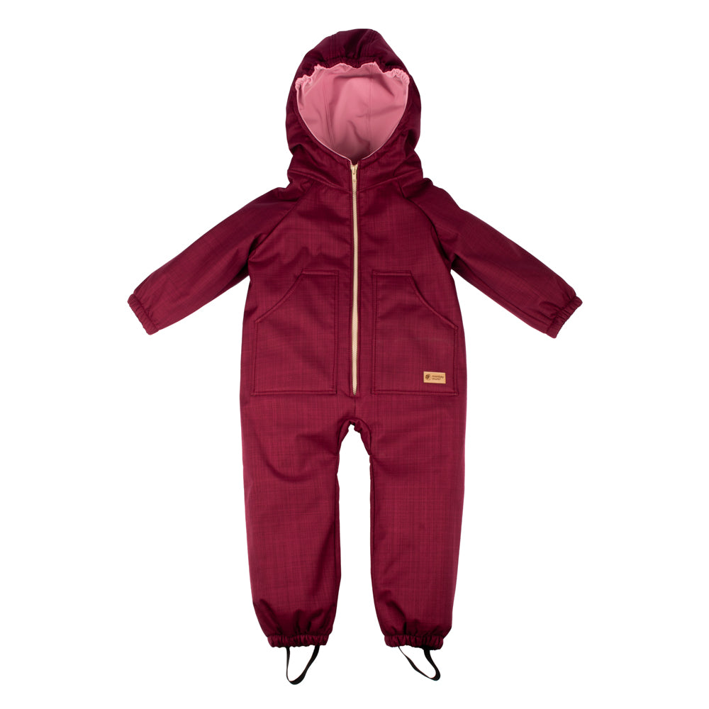 Monkey Mum® Otroški zimski softshell kombinezon s flisom - Vinska Rdeča kapica - vel. 98/104, 110/116