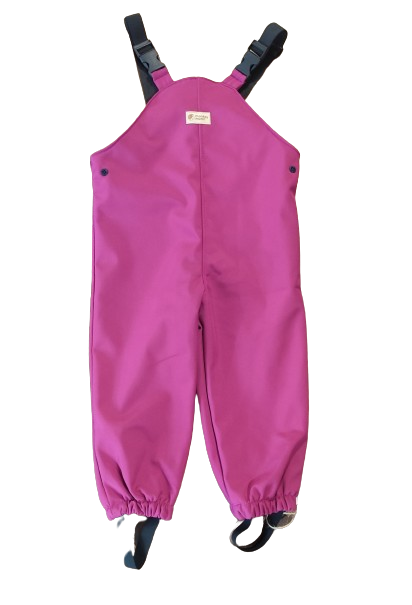 Monkey Mum® softshell bretelne hlače z membrano - Sočna malina