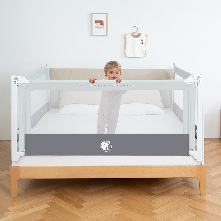 Posteljna ograja Monkey Mum® Popular - svetlo siva