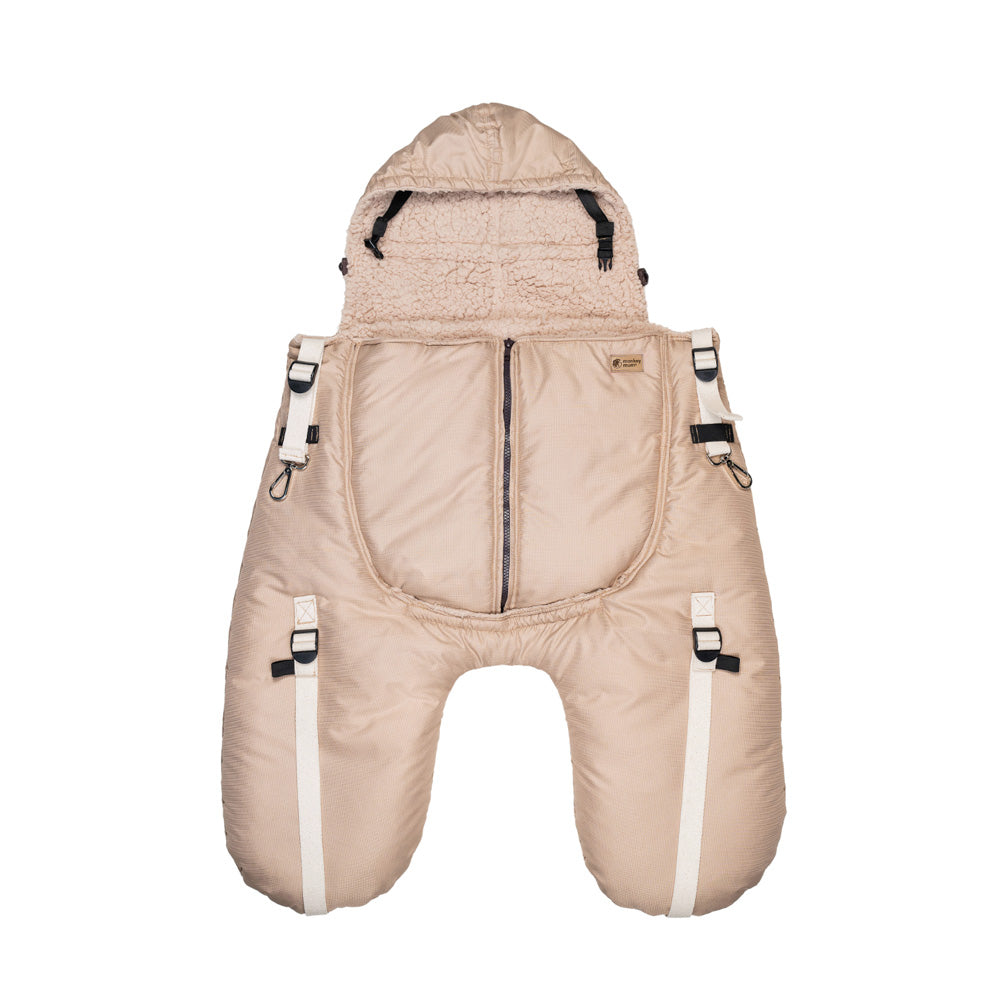 Monkey Mum® Topla torba iz šuškajočega materiala z ovčko za nosilko ali za v voziček Carrie - Levček