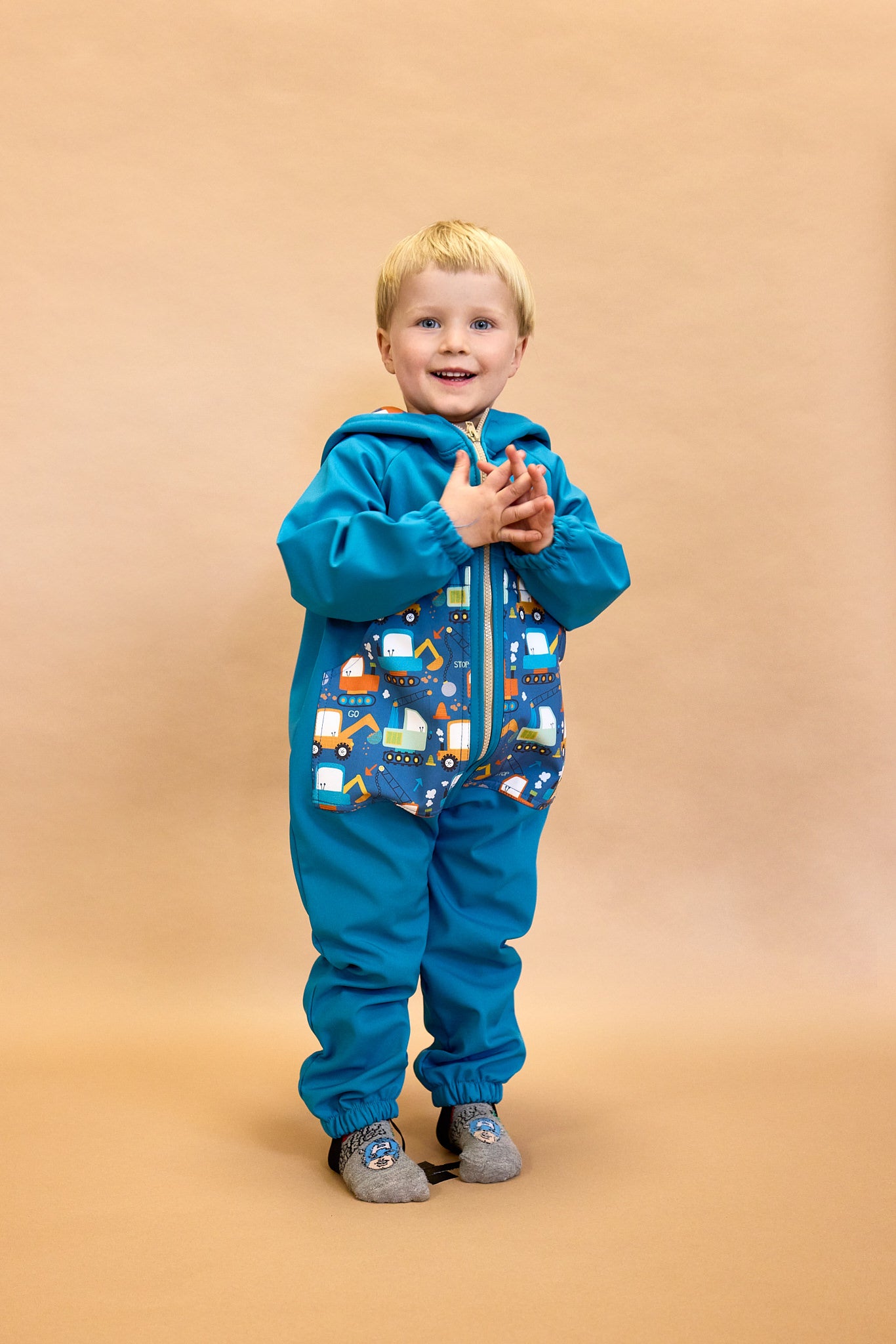 Monkey Mum® softshell kombinezon z membrano –Sladka živalca - vel. 62/68, 74/80