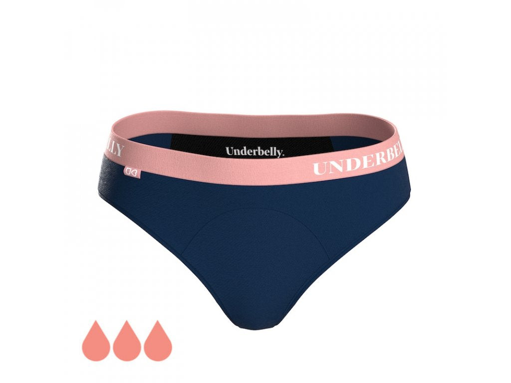 Menstrualne spodnjice Underbelly univers, Močnejše menstruacije - modre